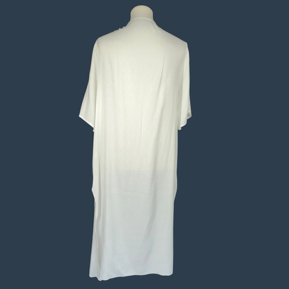 Embroidered Chiffon Kimono Swim Beach Pool Cover Up - Picture 6 of 13